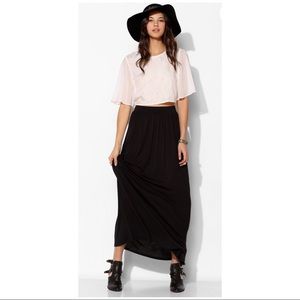 Free People/ Ecote Black Maxi Skirt